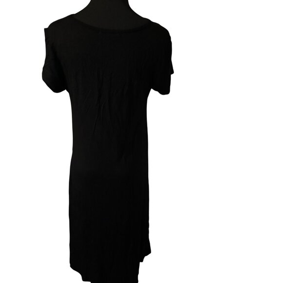 Kim & Cami black high low hem knotted top size S - Picture 2 of 6